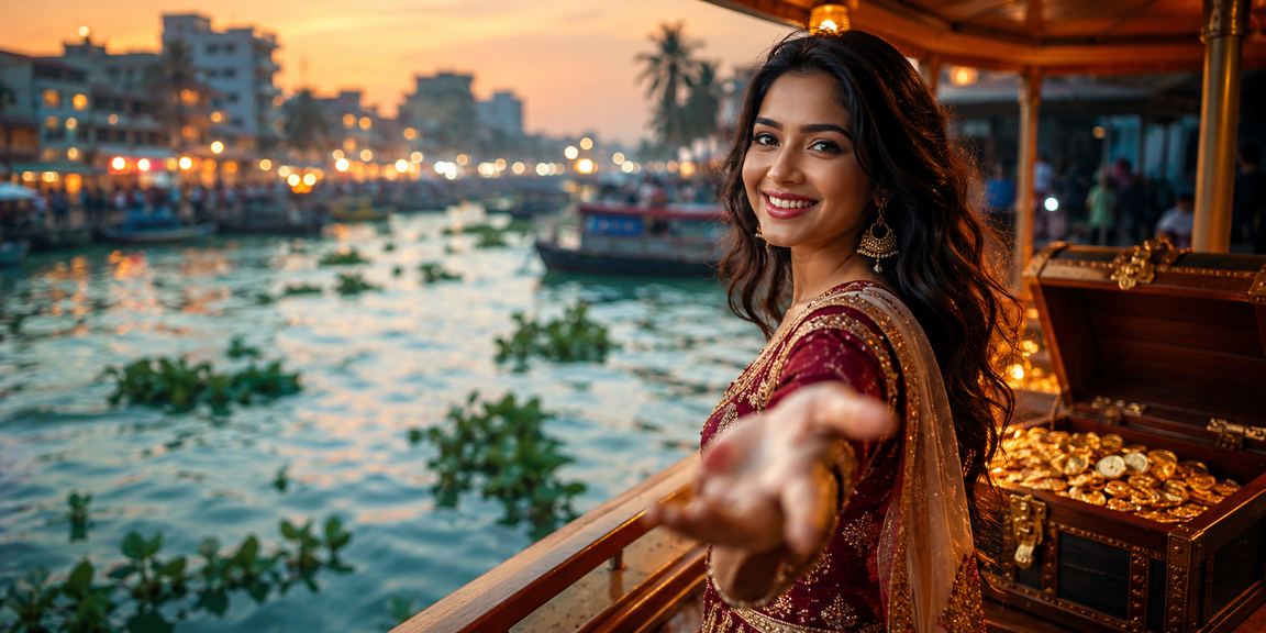 কুমিল্লার সমুদ্র সৈকতে v9999 রিবেট বোনাস উপভোগ করছেন একজন বেটার