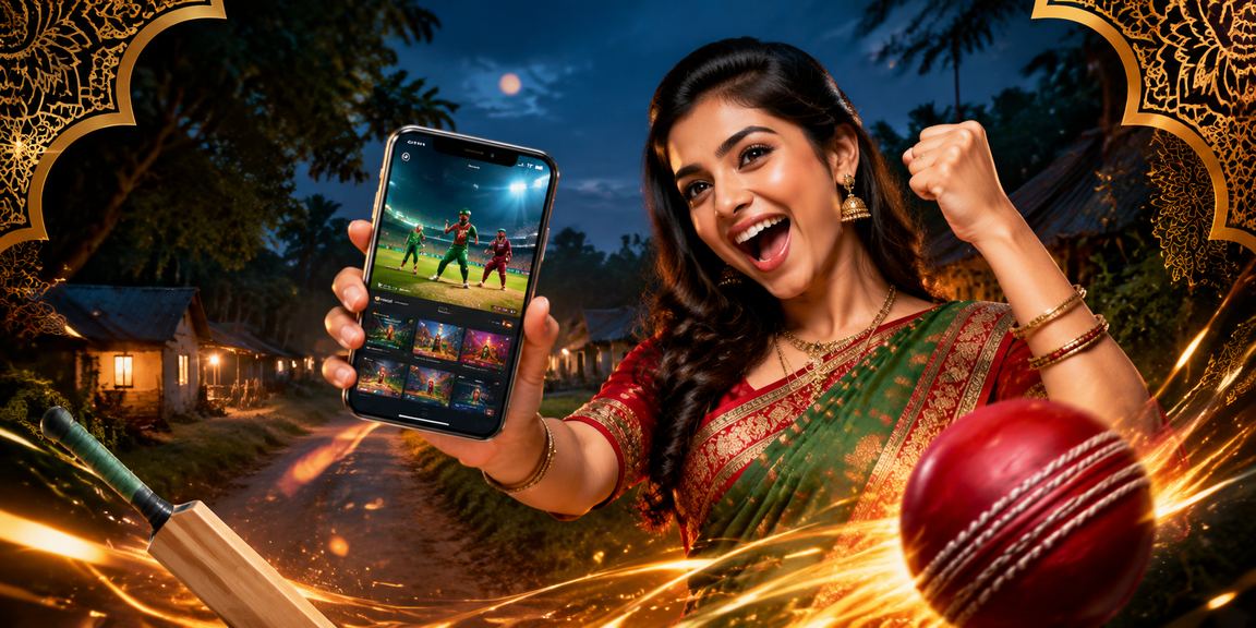 রংপুরে ক্রিকেট ম্যাচে v9999 ভাউচার ব্যবহার করছেন একজন বেটার